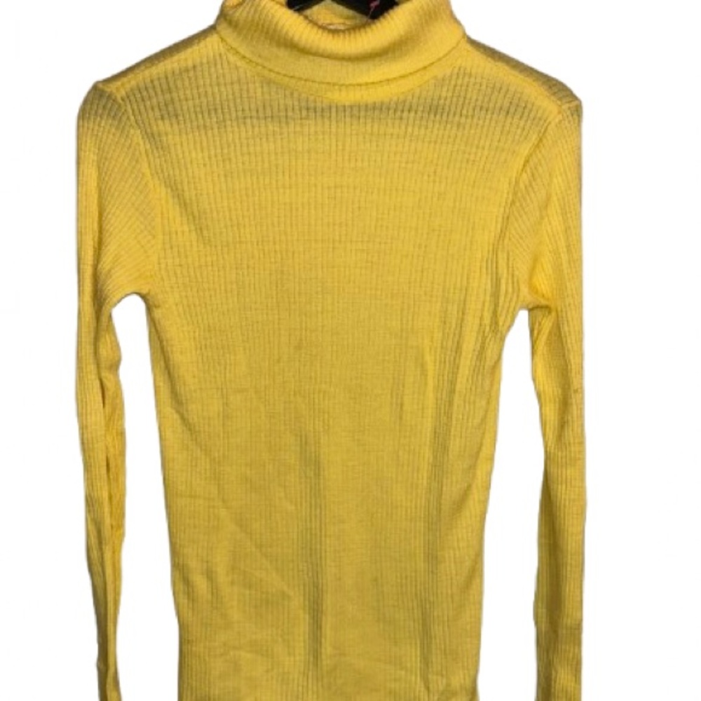 Yellow Turtleneck Women's Sweater